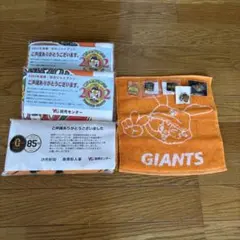 読売ジャイアンツ タオル4枚セット☆サービス品バッチ☆★サイン入りタオル1枚★