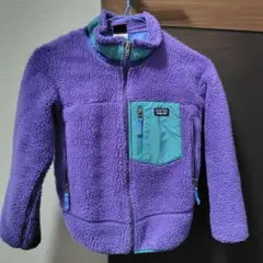 Patagonia レトロxフリースジャケット girls s 130位 紫/青