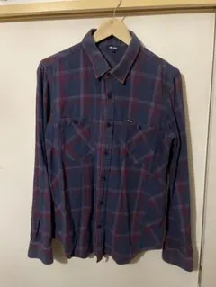 LRG ネイビー/レッドチェック 長袖シャツ Sのサムネイル