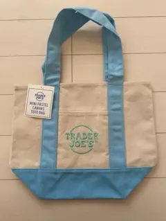 【新品　未使用】トレダージョーズ ミニトートバッグ（マチつき） ブルー系