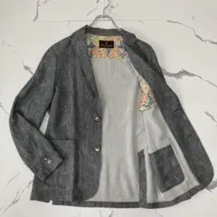 Distinction✨サマージャケット　春夏　メンズビギ　麻綿　裏地花柄のサムネイル