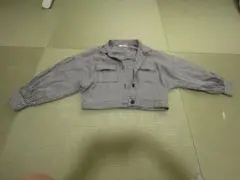 チェック柄クロップドジャケット