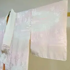 長襦袢　胴抜き　居敷当て　袖着物仕立て　正絹　広衿　衣紋抜き　肩当て　裾ふき