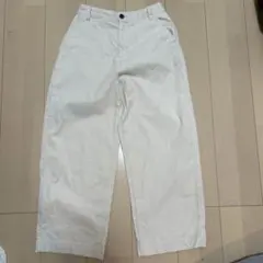ホワイト コーデュロイ　ストレートパンツ　M ⭐︎プロフ必読のサムネイル