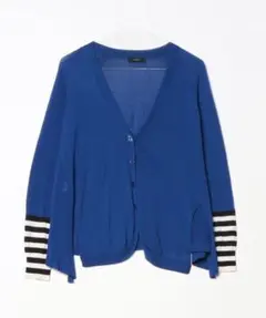 Paul Smith ポールスミス ニット カーディガン ボーダー柄 青