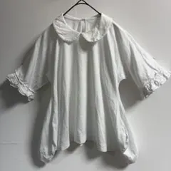 ドンちゃん様専用 美品 yori フリル衿ビッグTee ホワイト - メルカリ