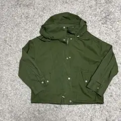 ほぼ未使用　カーキ フード付きブルゾン ジャケット