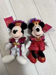 ミニーオーミニー ぬいぐるみバッジ ミッキー ミニー セット レア 新品タグ付き