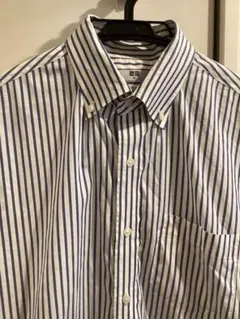 ユニクロ　ストライプ ボタンダウン　ワイシャツ