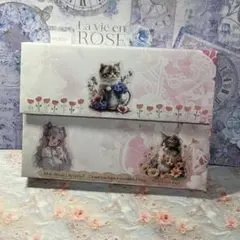 じゃばらファイル おすそ分けファイル 8枚じゃばら 猫ちゃん柄 *55