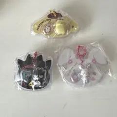 ♡サンリオ♡パッケージチャーム3点セット(プリン、ばつ丸、ウィッシュミーメル)