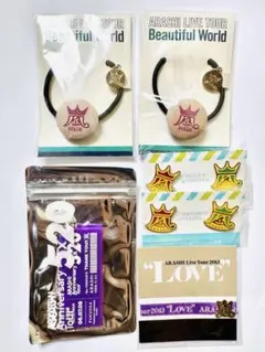 嵐　ヘアゴム ピンバッジ アクリル　リボンブレス　松本潤セット　まとめ売り