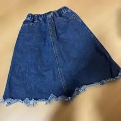 デニムフリンジスカート　120