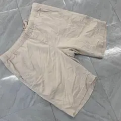UNIQLO ショートパンツ ベージュ 無地 ストレッチ ウエストゴム Lサイズ