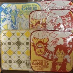 ワンピースフィルムゴールド　タオルハンカチ　5点セット