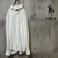 ポロラルフローレン　ワイシャツ　ホワイト　メンズXL相当