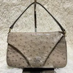 La luce　ラルーチェ　ハンドバッグ　ワンハンドル　クラッチ　オーストリッチ