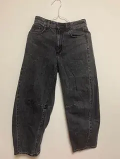 GU バレルレッグジーンズ　08DARK GRAY Sサイズ　標準丈