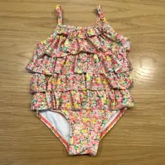 【サイズ80】petit mainフリル付き花柄水着
