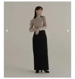Louren bonding tweed pencil skirt 黒 S