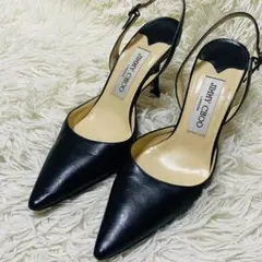 美品　jimmy choo パンプス　ストラップ　ピンヒール　 ポインテッドトゥ
