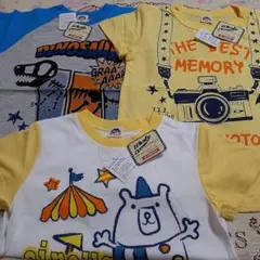 恐竜、カメラ、サーカスデザイン Tシャツ 3枚セット 130cm