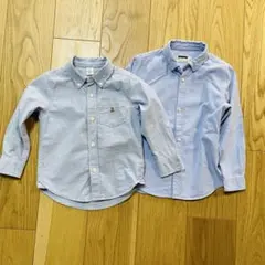 ザラ gap長袖シャツ 100 110 120 水色シャツ　入学式　入園入学準備