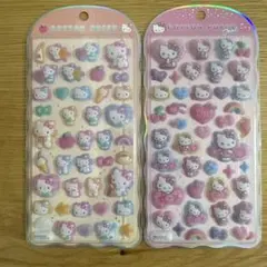 【正規品】ハローキティ　コットンパフィーシール 2枚