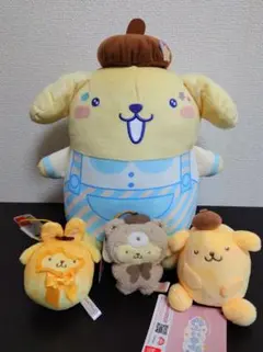 《新品タグ付》サンリオ ポムポムプリン ぬいぐるみ/マスコット 4点まとめ売り