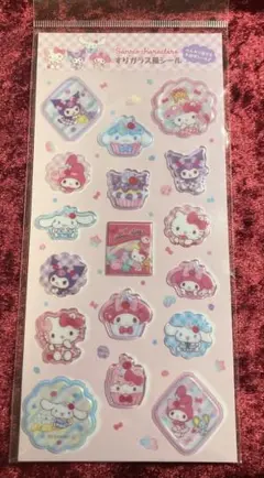 ★正規品★ <1> すりガラス風シール:サンリオキャラクターズ