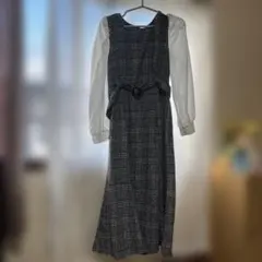 SUREVE チェック柄 ロングワンピース