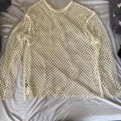 MAISON SPECIAL アイボリー ネット編み トップス Mのサムネイル