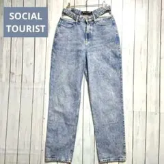 SOCIAL TOURIST ハイライズ ストレートデニム W29