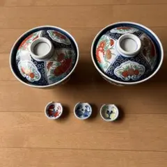 伊万里焼　秀山窯の ふた付の丼、2客セットのサムネイル