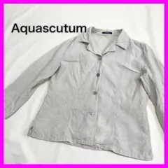 aquascutum シャツジャケット 麻 リネン100%のサムネイル