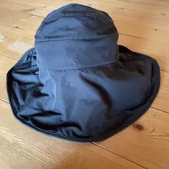 ブラック バケットつば広ハット