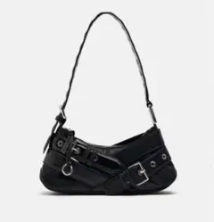 ZARA ベルトディテールショルダーバッグ　ブラック