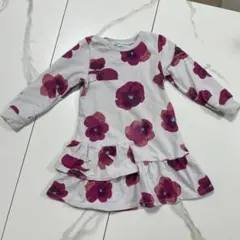 ハッカキッズ　スミレプリント　ワンピース　110