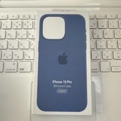 ウインターブルー　iPhone15Pro ケース シリコン Apple 純正 新
