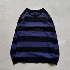 agnes b. blue border l/s ボーダー ロンt 青 黒のサムネイル