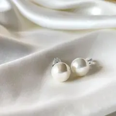 フェイクパール スタッドピアス 10mm 真珠ピアス シルバー ステンレス製