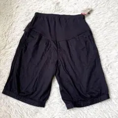 新品☆無印良品　綿サテン　￼ハーフパンツウェストフライス　￼マタニティ