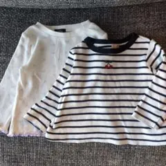 petit main ／プティマイン 80 長袖Tシャツ 2点セット