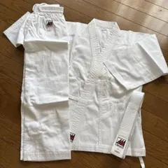 ミツボシ製K200空手衣（上着、ズボン、帯） ホワイト 0号