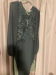 キャバドレス 長袖 グレー