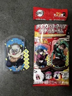 【鬼滅の刃】ダイカットクリアステッカーガム／嘴平伊之助