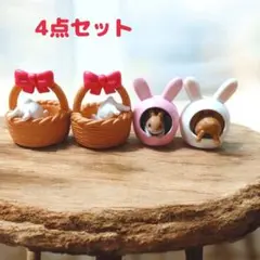ウサケツ 　4点セット　 ガチャ　 カプセルトイ　ミニチュア　うさけつ　うさぎ