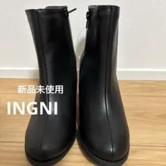 INGNIブラック サイドゴアブーツ L タグ付き新品未使用のサムネイル