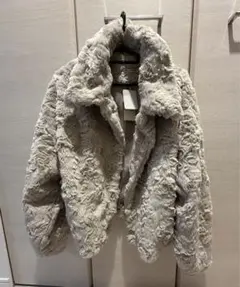 フェイクファー グレー