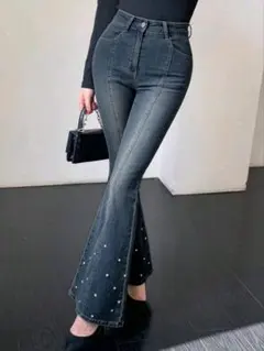 Dazy パール付き　デニムパンツ　S Y2K shein アリエク